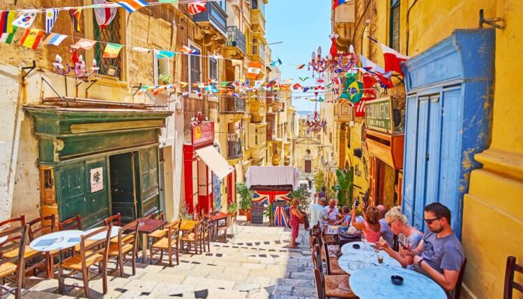 The-bars-in-St-Lucia-street-Valletta-Malta
